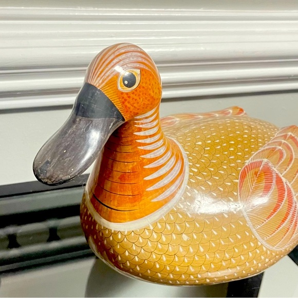 Large Vintage Tonala Mexican Duck Made in Mexico Hand Crafted & Painted Pottery - Picture 2 of 10
